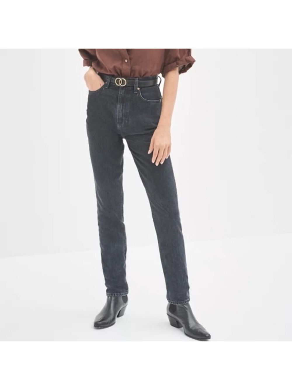Denim Forum The Nina Super High Cigarette Black Size 25x30